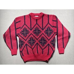 Vintage ALAFOSS Icewool‎ Iceland Sweater Womens Small Fair Isle Nordic Pullover